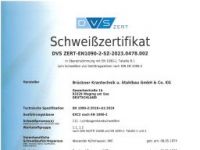 Schweißzertifikat zum Schweißen von Stahltragwerken nach DIN EN 1090-2